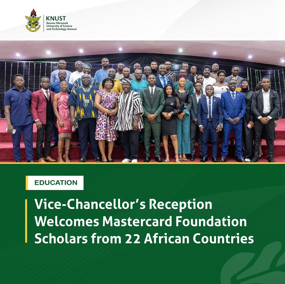 Pascal_M41's tweet image. I had the rare privilege of attending the MasterCard Scholars Vice Chancellor&apos;s Reception Dinner. 
It was fulfilling to witness MOHAMMED GENG, one of our outstanding ISA student from Gambia, being recognized as the overall best MasterCard Scholar with an impressive CWA of 88.09.