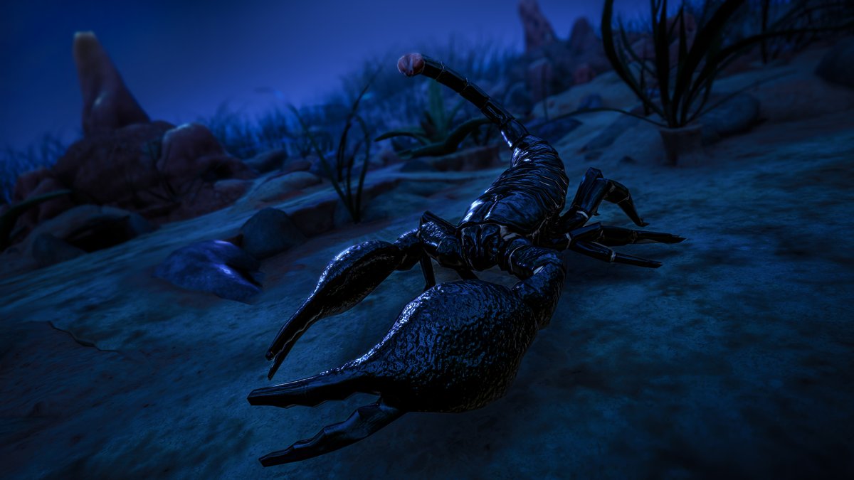 The undisputed ruler of the night invertebrates, the emperor scorpion prowls the savannah after dark. 

It can easily crush Matabele ants with its huge pedipalp claws, posing a significant threat to the colony.

Emperor scorpion art revamp - coming soon!

#screenshotsaturday