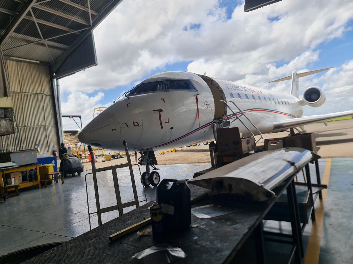 FreedomAirKe's tweet photo. Hangar mode: Activated. We're prepped and ready for whatever's next. Stay tuned! For booking, contact our reservations at reservations@freedomairexpress.com or call +254798120888 +254798122166 #Aviation #GettingReady #NextFlight https://t.co/zjPurFTbxG
