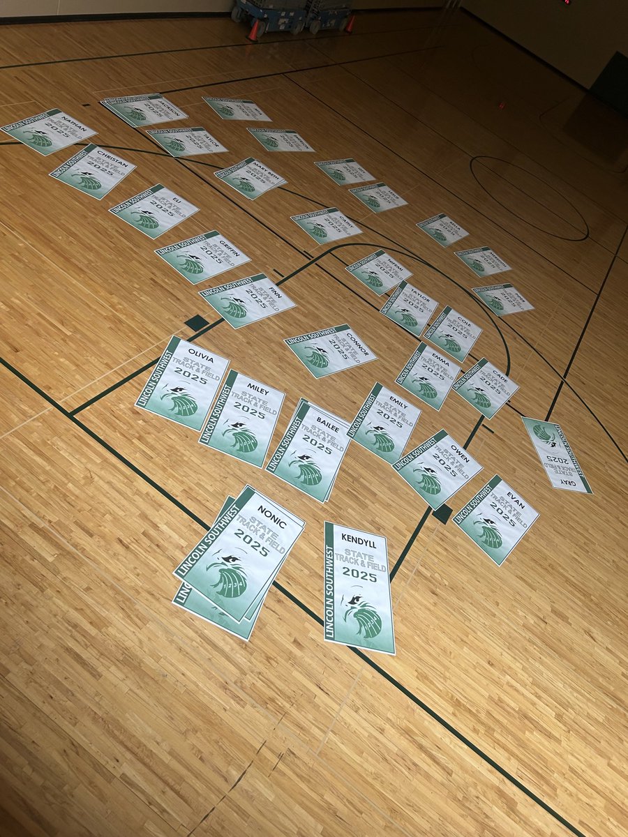 lsw_track's tweet image. Might need a bigger gym by the time I get the LSW track qualifier’s door banners all spread out.  Terrible problem to have