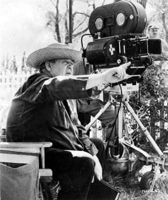 Charles Laughton directing "Night of the Hunter," 1955. Poorly received, the film, although brilliant, was Laughton's only directing effort.