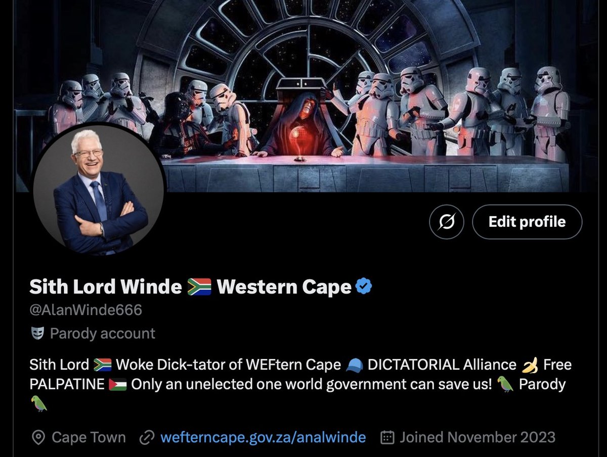 Sith Lord Winde 🇿🇦 Western Cape tweet media