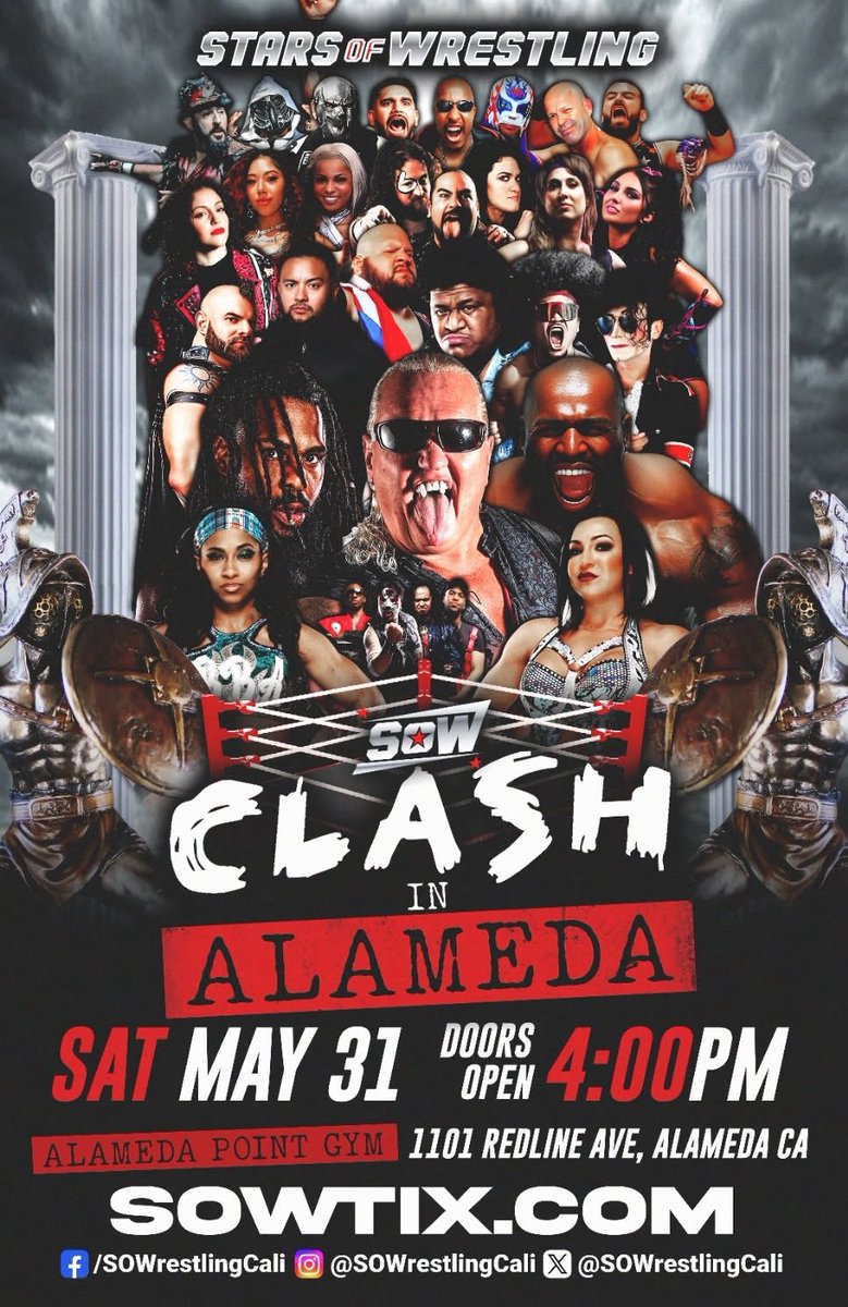 SOWrestlingCali's tweet photo. 2 weeks from today, @lasantatorta will be at our May 31st #ClashInAlameda Come out and enjoy a great evening of pro wrestling action and awesome food! Get your tickets today https://t.co/tMxUUPCoDf #BayArea #Prowrestling #LuchaLibre #Tacos https://t.co/5it6e982Ki