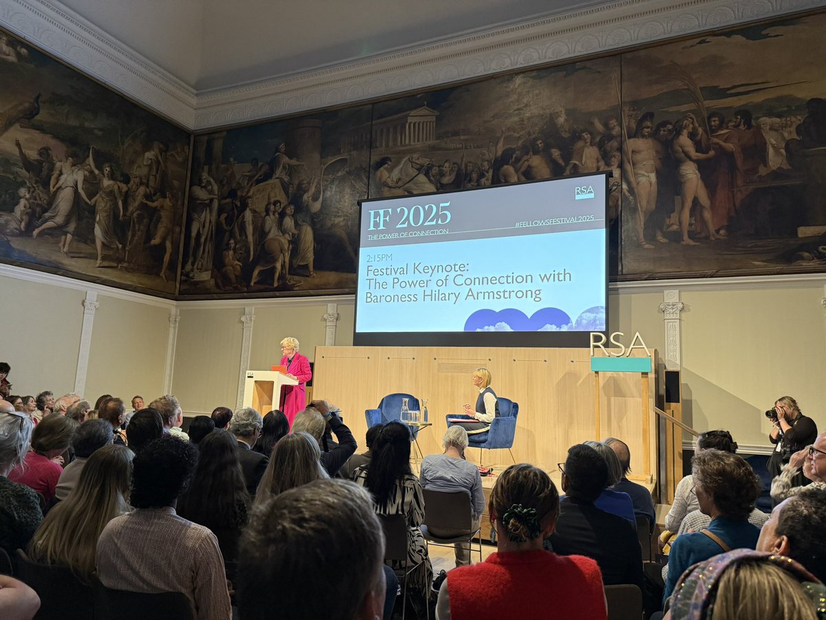 Inspirational keynote from Baroness Hilary Armstrong. Rejuvenating communities, digital inclusion and generating hope in those left behind.. #fellowsfestival2025