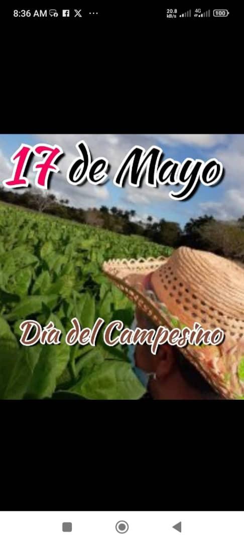 Vivan los campesinos de Cuba y el mundo, la alianza obrera campesina sigue siendo cada vez más fuerte.
<a href="/UlisesGuilarte/">Ulises Guilarte de Nacimiento</a> 
<a href="/anap_cuba/">Asociación Nacional de Agricultores Pequeños</a> 
<a href="/JulioAndrsGrac1/">Julio A. García Pérez🇨🇺</a> 
<a href="/SalvadorValdesM/">SalvadorVM</a>