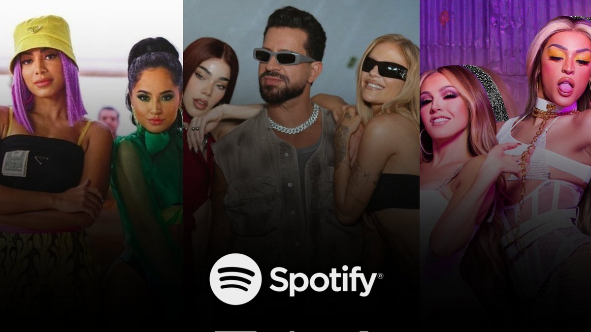 NipeLatino's tweet photo. DIVAS! Becky G com "Banana" (527k), Kenia OS com "Bate" (246k) e Thalía em "Tímida" (244k) são as artistas femininas mexicanas com as maiores estreias de todos os tempos no Spotify Brasil. https://t.co/4U9g6glxu9