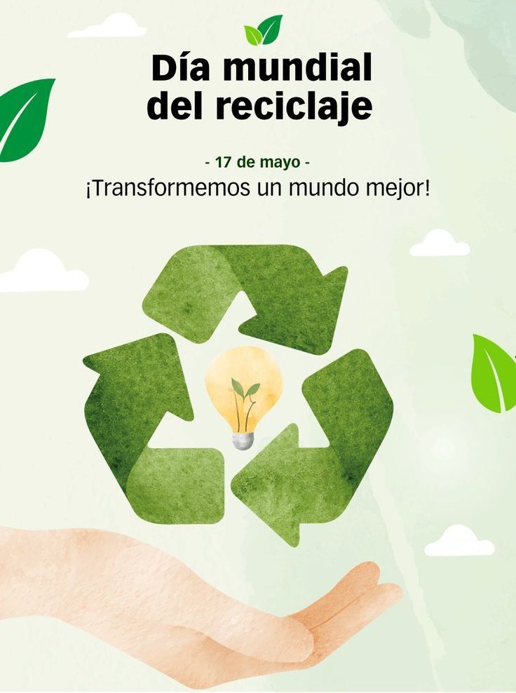 En el Día Mundial del Reciclaje, unamos corazones y manos para cuidar nuestro planeta. reducir, reutilizar y reciclar no son solo acciones, sino un compromiso con un futuro más verde. 

¡ Construyamos juntos un mundo más limpio y sostenible!