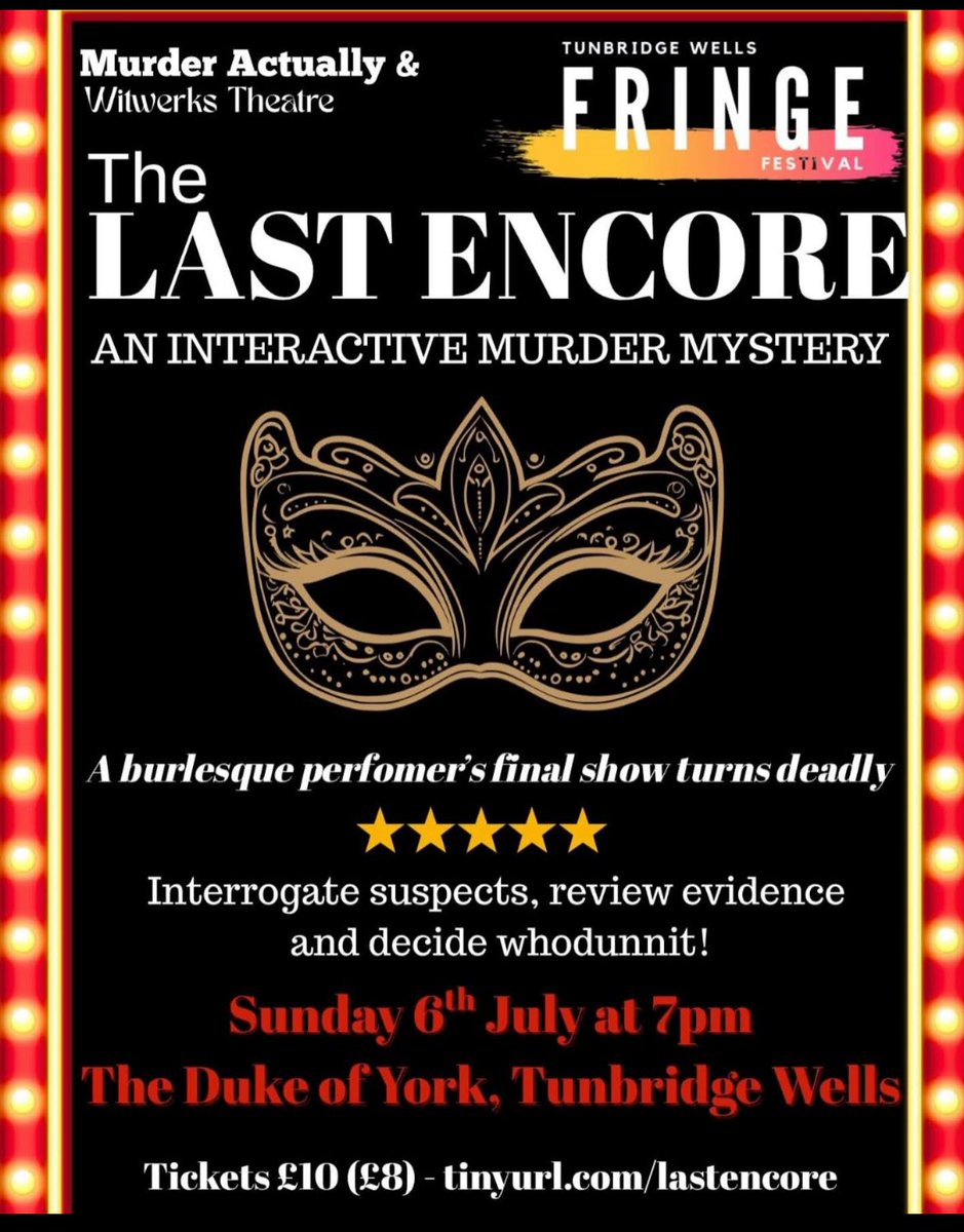 So excited to be doing Tunbridge Wells Fringe! #TunbridgeWells #actor #immersive