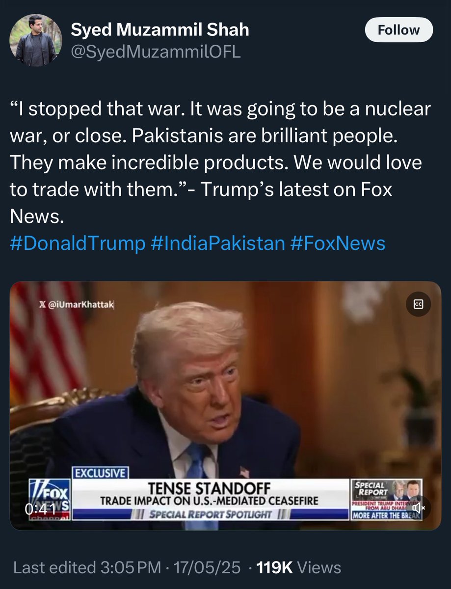 Pakistan makes incredible products, just like Ahmed al-Sharaa is a young, handsome, tough guy with a strong past and someone who had a real shot at doing a good job when he was deployed as an AQ peacekeeper.