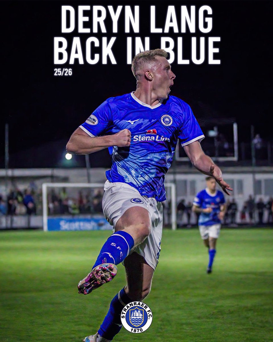 StranraerFC's tweet photo. ‘Bang Bang’ Deryn Lang will be a blue for the upcoming season ✍🏻

Full story ⬇️
🔗 https://t.co/9GklQLUxwQ

#BACKinBLUE 🤝 https://t.co/pEcpft4gZ8