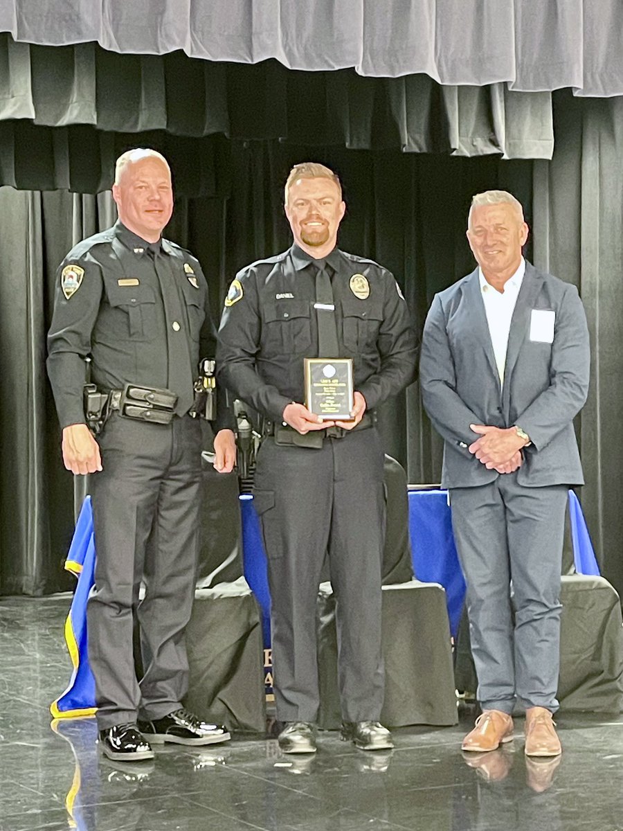 MonmouthPolice's tweet photo. Yesterday we were present at the Basic Police Class #448 graduation where Officer Collin Daniel celebrated the successful completion of his 16-week basic police training. Notably, Officer Daniel was honored with the Leo B. App Outstanding Shooter Award. https://t.co/ue0wOXRswV