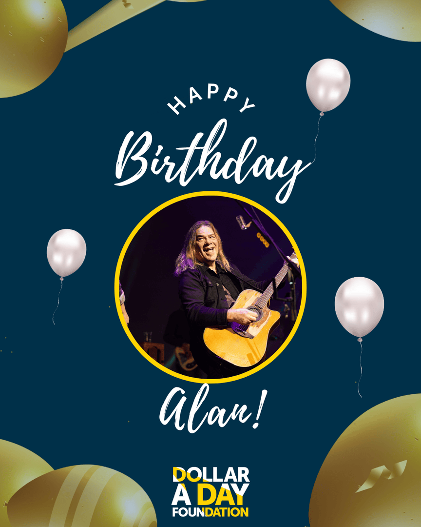 🎉 Happy Birthday to A Dollar A Day co-founder Alan Doyle! 

To make a donation in honour of Alan’s birthday visit  adollaraday.ca/donate Your gift will fund mental health and addictions support across the country. 💚🫶🇨🇦 
#BirthdayWishes #adollaraday #alandoyle