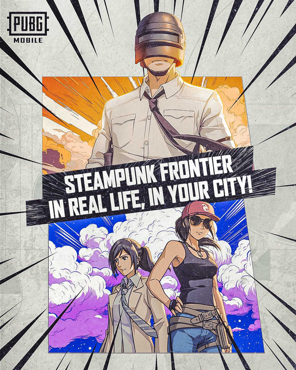 PUBGMPKOFFICIAL's tweet photo. Steampunk Frontier ab real life mein, apkay apnay shehar mein🚂😍
Kia ap log tayyar hain?

#PUBGMOBILE 
#PUBGM380 
#PUBGMPK #Pakistan https://t.co/s8GPIijjmX