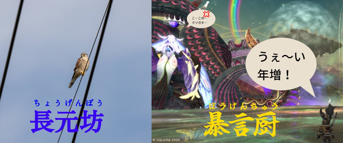 【絶極超番外編88】
ちょうげんぼう (長元坊)
と
ぼうげんちゅう (暴言厨)

x.com/unicorn_mitsu/…