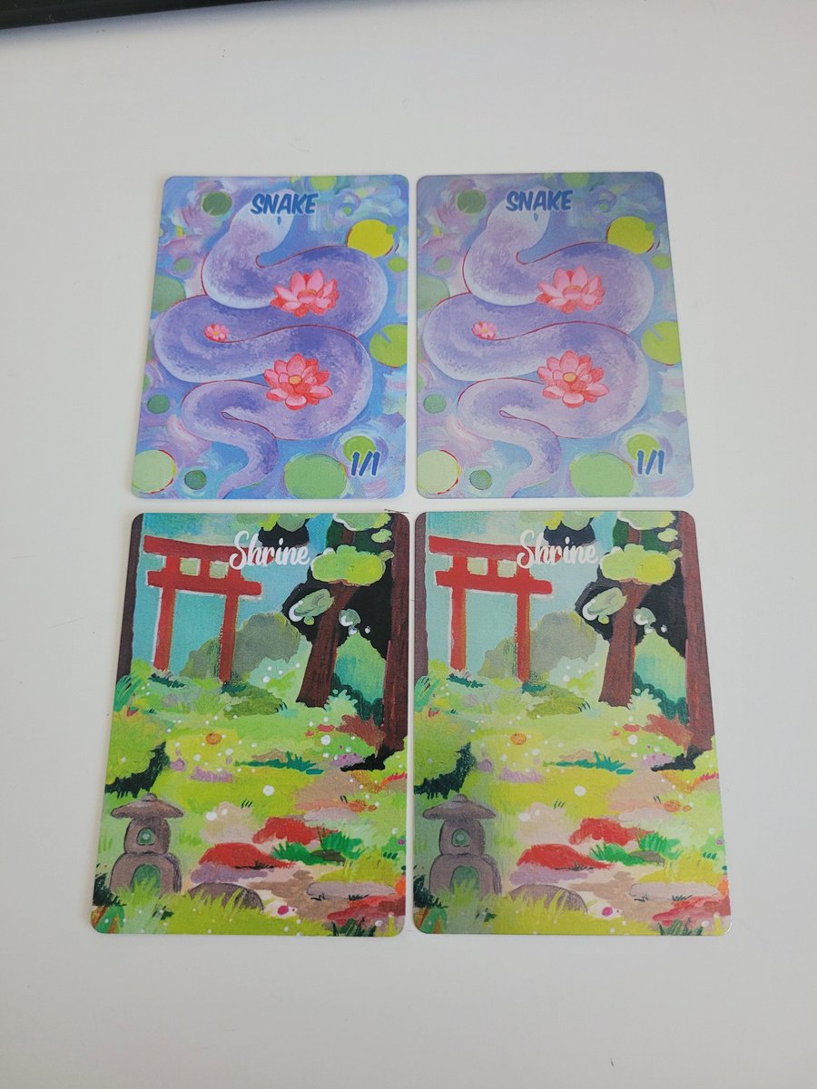 cloveralters's tweet photo. 2 of the new tokens i made, these are traditional paintings i scanned for printing. 😊 i really like the texture it gives! https://t.co/nmRXAFGAxO