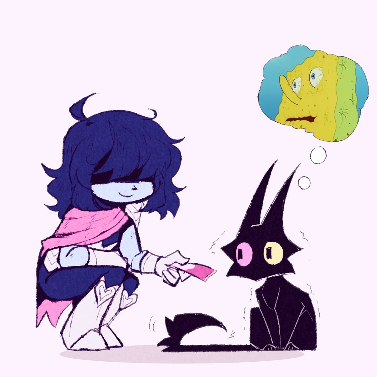 friend is not immune to the lickable cat treat
#DELTARUNE