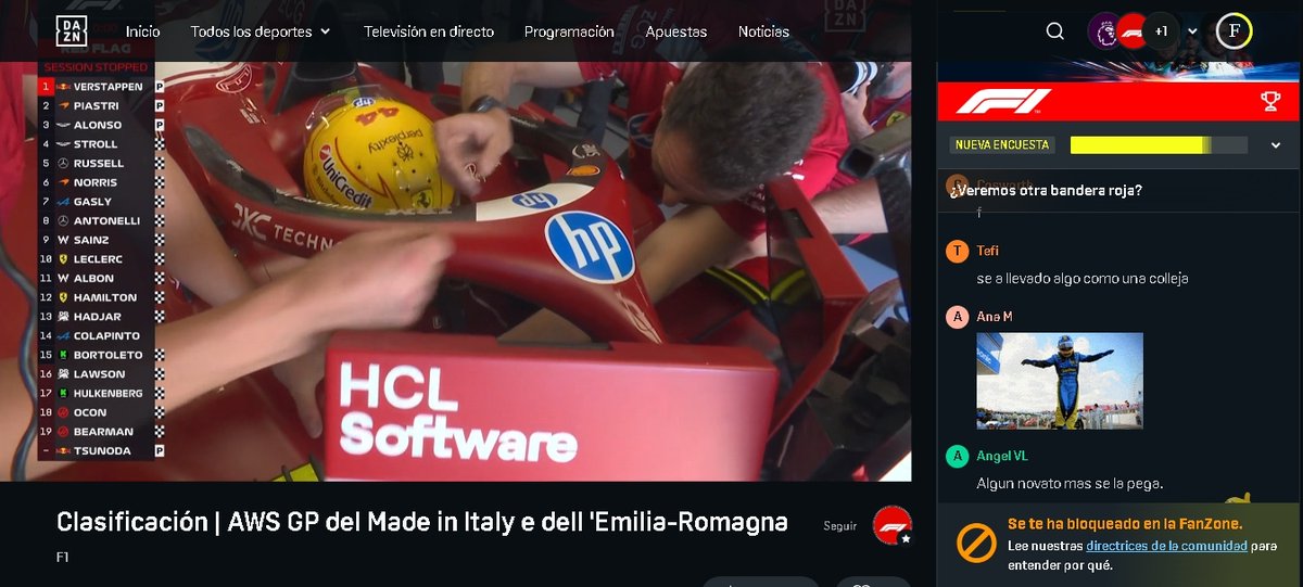 Especial lo de <a href="/DAZN_ES/">DAZN España</a> , baneado por decir que un piloto lo tiene negro esta temporada, no sabia que no se podian decir colores en la fan zone.... IMPRESIONANTE, luego <a href="/alobatof1/">Antonio Lobato</a> tira racistadas en directo y no pasa nada, la doble vara de medir