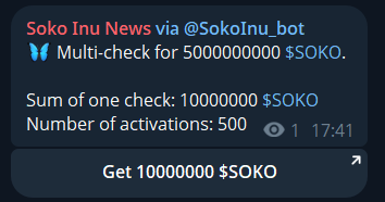 GET $SOKO 👇📷
⁨t.me/SokoInu_bot?st…

#bnb #Rewards #Airdrop #GIVEAWAY