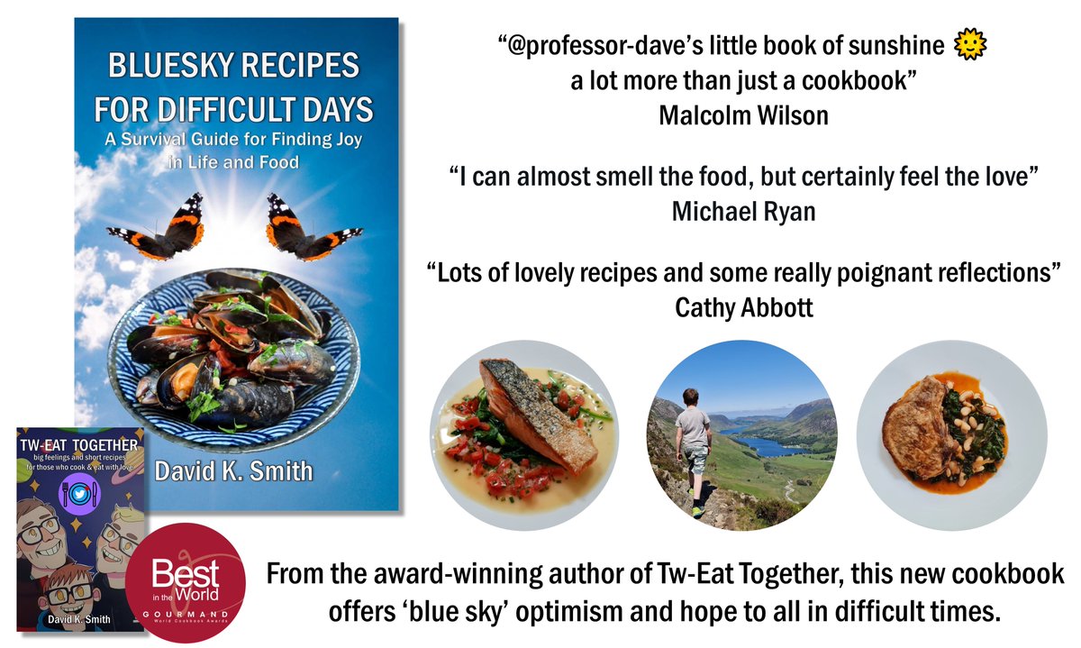 professor_dave's tweet image. For this weekend only, my taster fish cookbook is FREE. amazon.co.uk/dp/B092DMLNHF
My award-winning 1st full cookbook just £1.99. amazon.co.uk/dp/B09HSNBRJR
And my new cookbook with survival tips for wellbeing is £4.99.
amazon.co.uk/dp/B0DWLYCR96
(eBooks) #Cookbooks #Recipes #KindleDeal