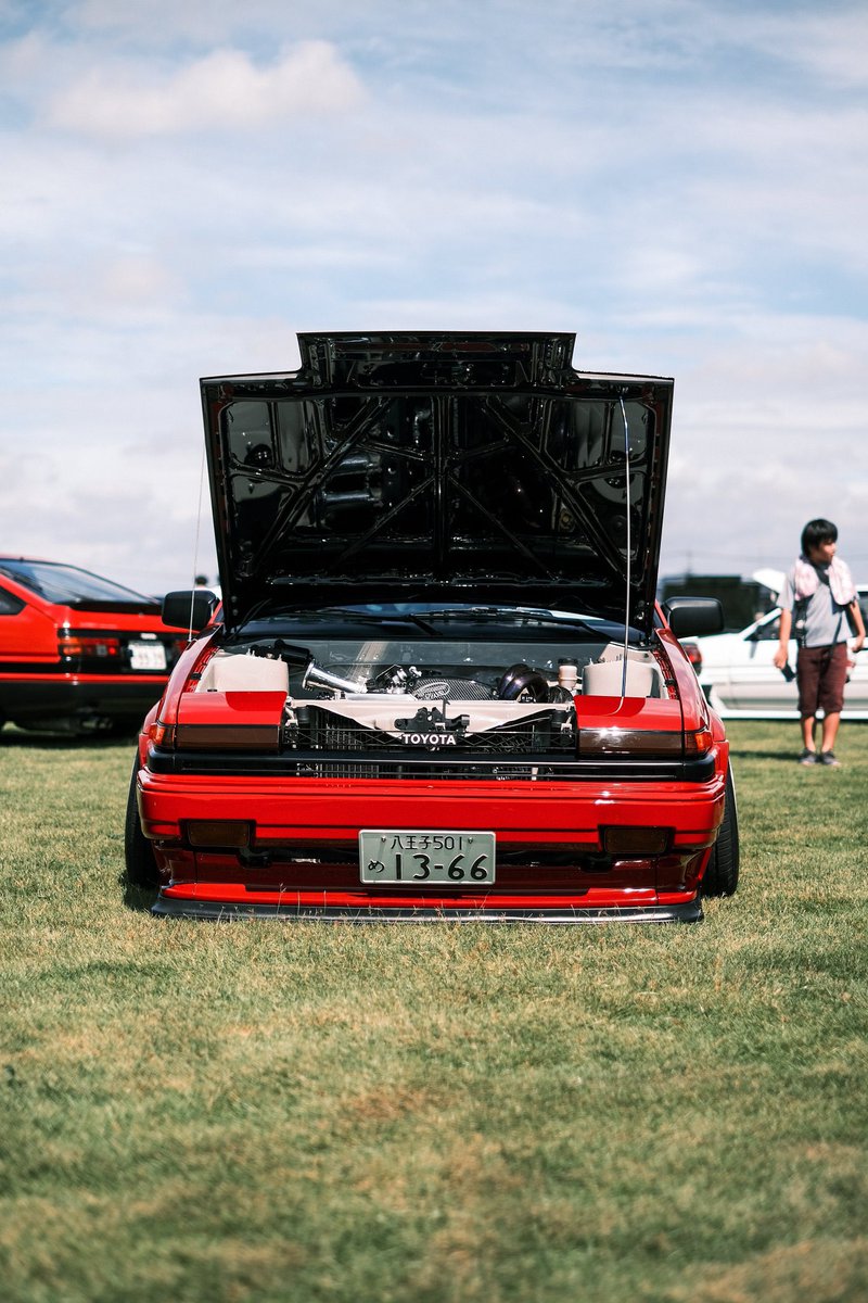 INARI4632's tweet photo. #ありがとう邑楽86meets
 #OURA86meets
 2024年に初めて参加させて頂きました
様々なAE86を見れて、芝生というシチュエーションも最高でした https://t.co/j1vRH0iyjP