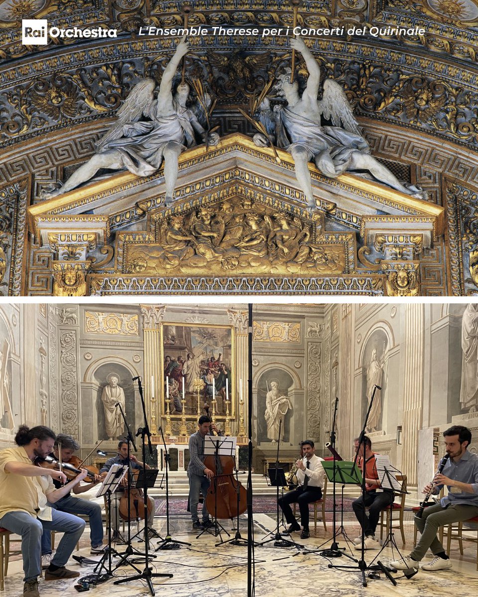 OrchestraRai's tweet photo. Appuntamento oggi #18maggio con l’Ensemble “Therese” dell’Orchestra Rai per i Concerti del Quirinale di @Radio3tweet in diretta alle 11.50 dalla Cappella Paolina del Palazzo del Quirinale.
Brani di #Beethoven e #Berwald
🎧 Anche su RaiPlay Sound 👉 https://t.co/6q5dE8fDfG https://t.co/Blyg59AWJH