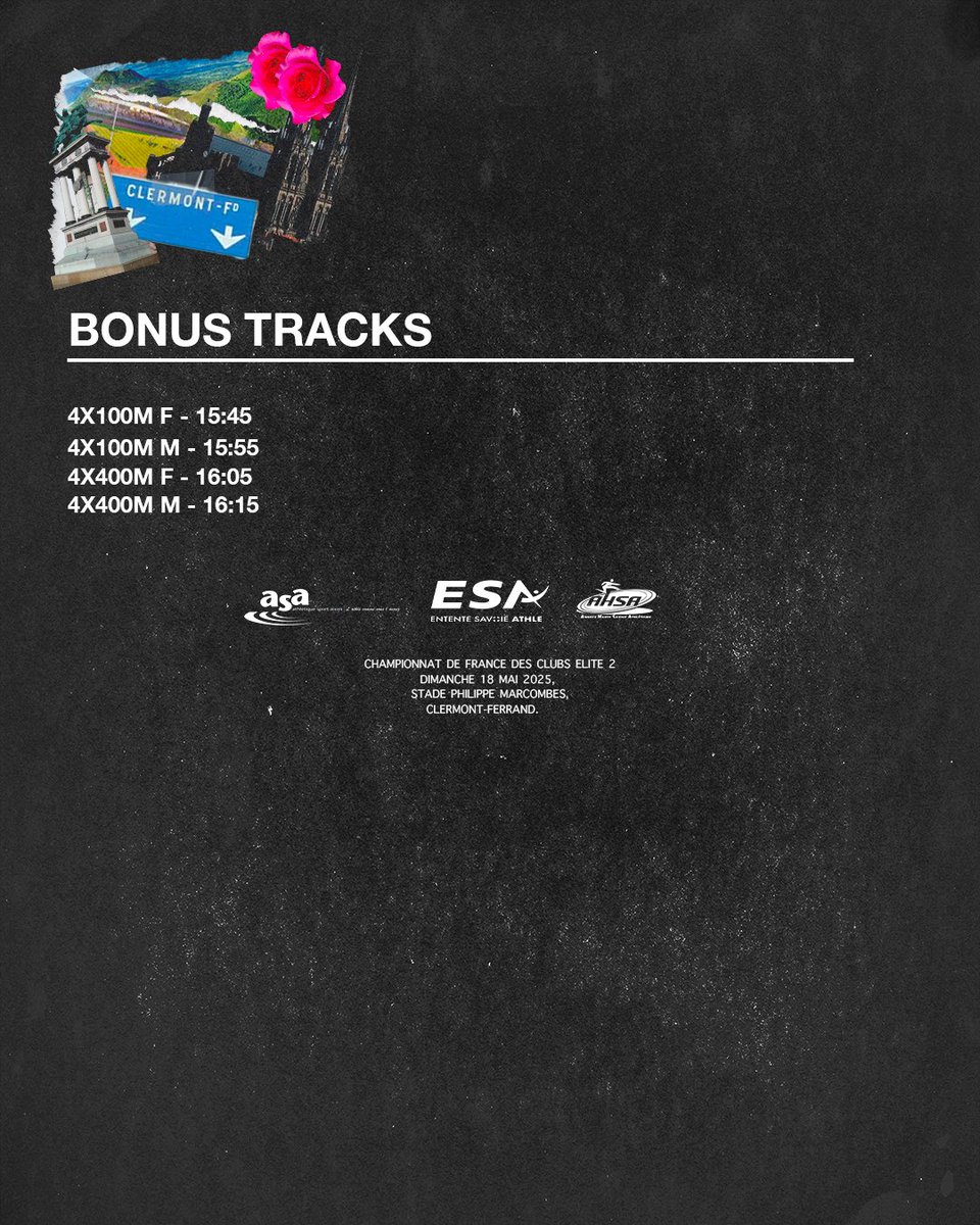 ESAthle's tweet photo. Place à la Finale des championnats de France des clubs 𝐄́𝐥𝐢𝐭𝐞 2 🇫🇷

Pour sa première participation en deuxième division des interclubs, l’ESA affrontera ce dimanche septs des meilleures équipes de l’hexagone. Bonne chance à tous les athlètes du club 🤞

📸 : @MathildeLAzou https://t.co/fq6ELjCTBo