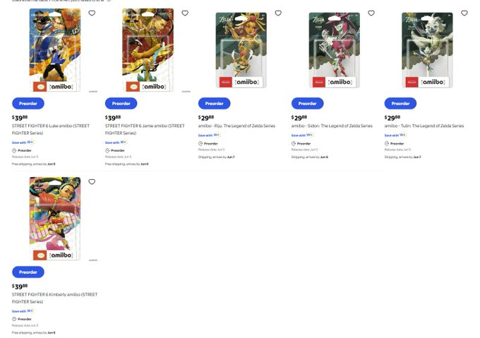 All Switch 2 launch amiibo back up at Walmart. (#ad) https://t.co ...