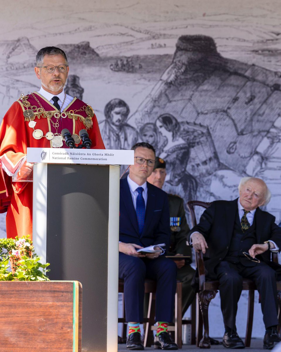 Limerick Council - Comhairle Luimnigh (@limerickcouncil) on Twitter photo An honour to host the National Famine Commemoration today in Kilmallock, Limerick.
A special thanks to President of Ireland Michael D. Higgins for your poignant key address.
#IrishFamine #AnGórtaMór #Limerick
<a href="/Mayor_Limerick/">Mayor of Limerick</a> <a href="/PresidentIRL/">President of Ireland</a> <a href="/DeptCultureIRL/">Tourism-Culture-Arts-Gaeltacht-Sport-Media</a> <a href="/podonovan/">Patrick O'Donovan</a> An honour to host the National Famine Commemoration today in Kilmallock, Limerick.
A special thanks to President of Ireland Michael D. Higgins for your poignant key address.
#IrishFamine #AnGórtaMór #Limerick
<a href="/Mayor_Limerick/">Mayor of Limerick</a> <a href="/PresidentIRL/">President of Ireland</a> <a href="/DeptCultureIRL/">Tourism-Culture-Arts-Gaeltacht-Sport-Media</a> <a href="/podonovan/">Patrick O'Donovan</a>