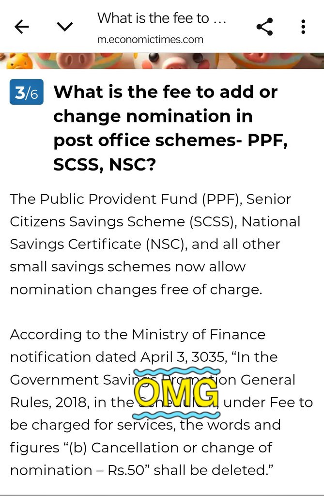 Wow did I consume amrit to see govt order of 3035 or <a href="/EconomicTimes/">Economic Times</a> is sleeping while publishing their articles
#Wakeup
m.economictimes.com/wealth/save/pp…