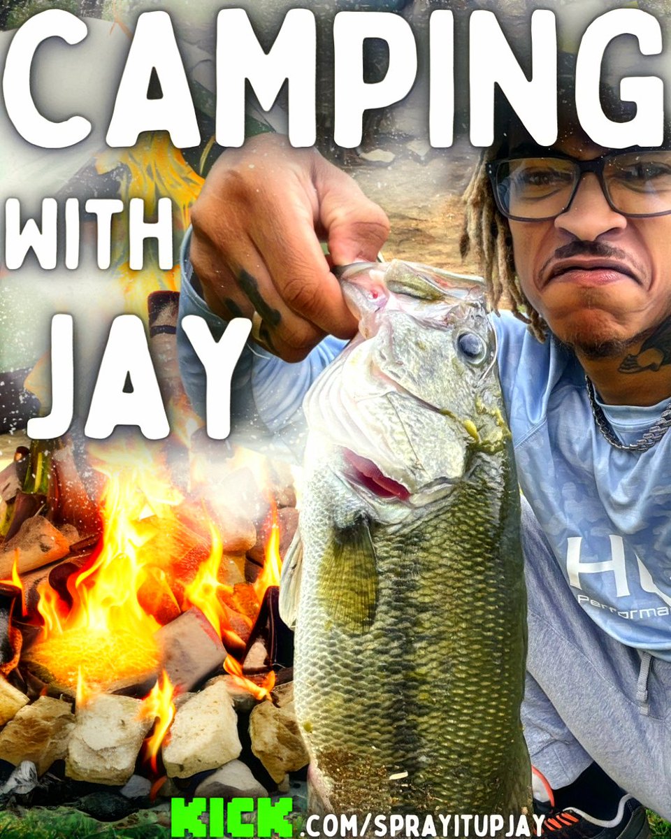 Day 1 complete ✅ Now on day 2 with irl camping Will I last till day 4? 🎣⛺️🏕️ live now on <a href="/kick/"></a> #kickroad