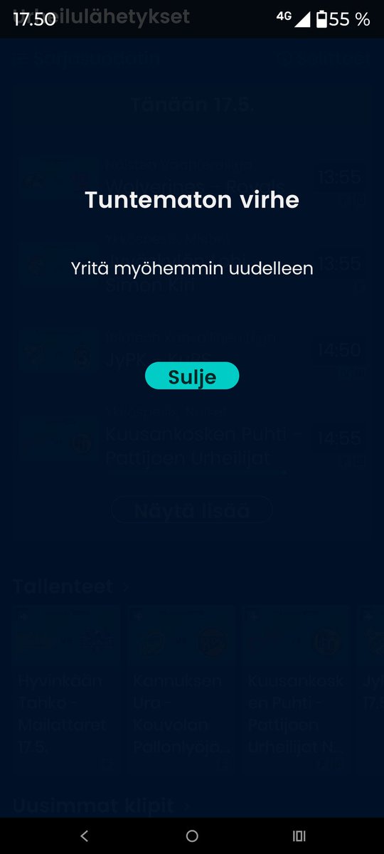 Jaha, ehkä <a href="/RuutuUrheilu/">Ruutu Urheilu</a> ei halua että katson omaa matsia uusintana paluumatkalla.