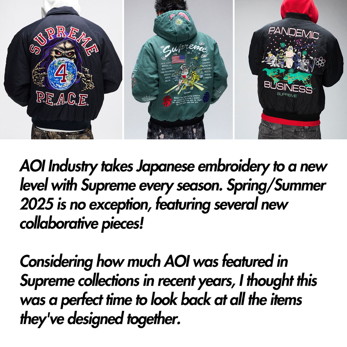 Supreme x AOI Industry embroideries ? (thread) AOI Industry takes 