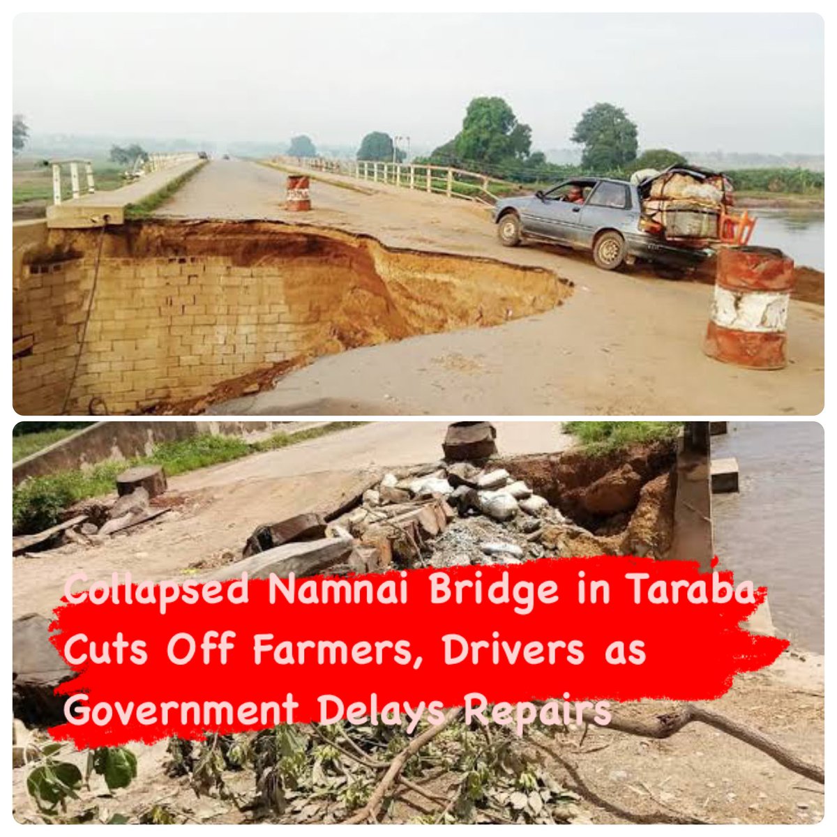 qubesmagazine's tweet photo. The collapse of Namnai Bridge deepens hardship for communities in Taraba. Infrastructure failure and government response analyzed in this report.
#Taraba #Infrastructure #NigeriaNews #PatUtomi #LOLFanFest2025D1
Read more: QubesMagazine https://t.co/5kVpt6ULai https://t.co/IDZMmVu5LM
