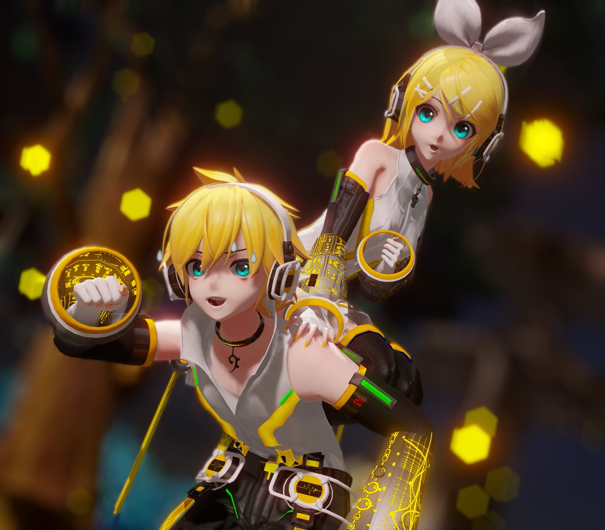 M0KUmk's tweet photo. Who is stronger?
#MMD #鏡音リン #鏡音レン https://t.co/wUinMg0Och