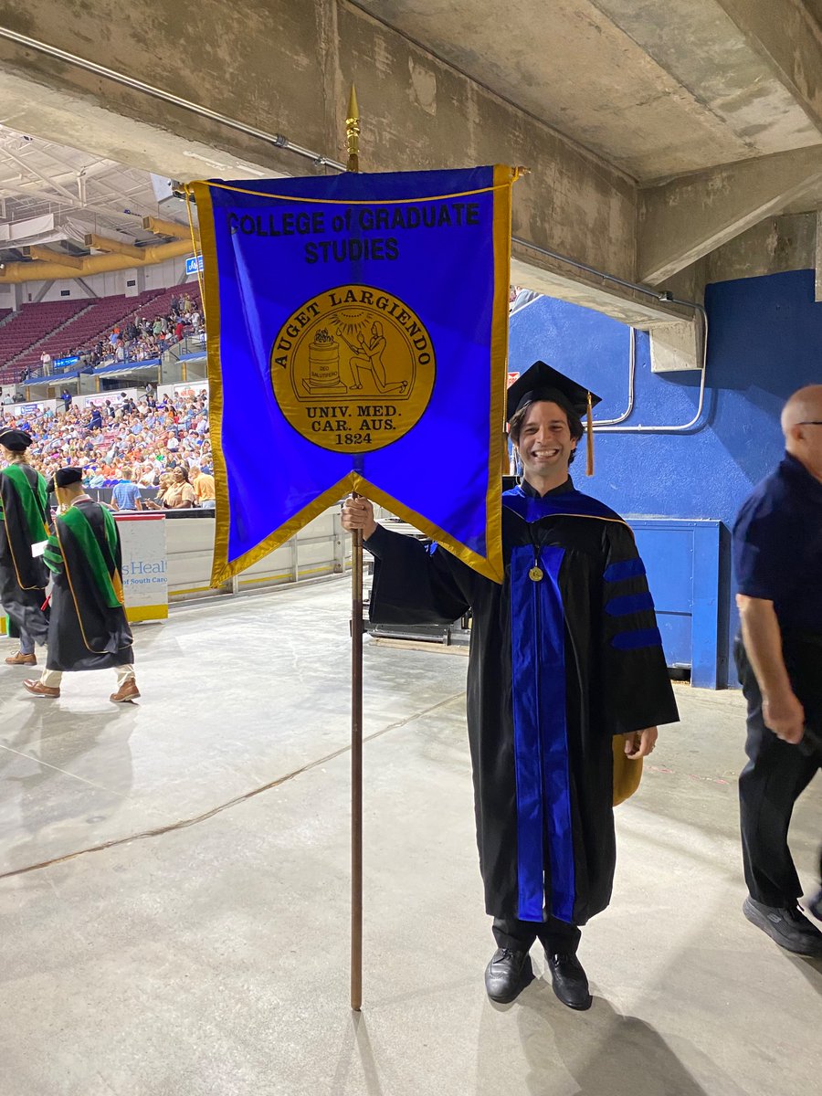 enhancerleo's tweet image. Deeply honored to be the Flag Bearer for the College of Graduate Studies at the One Hundredth Ninety-Fifth Commencement of the Medical University of South Carolina!!!
#changingwhatspossible