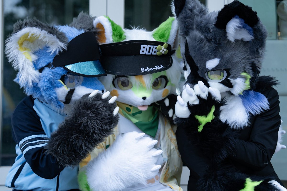 KimyTheSuitwolf's tweet photo. 今天是family picnic！
小熊猫：@shuiyuan_15 
小绿柴：@bobo_xla 
亲妈：@ERE_Prime 
摄影师：@YUs64l9Q7J44295 https://t.co/8l0zAH0l4u
