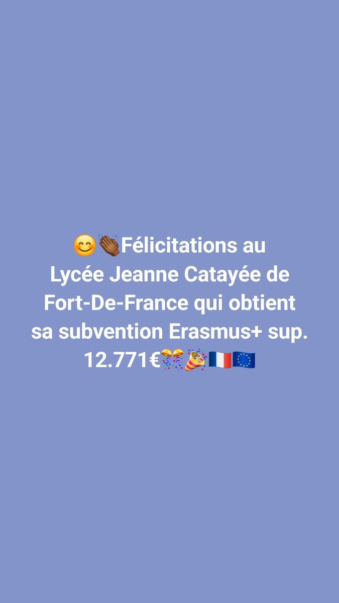 973Perfa's tweet photo. #Erasmus+résultats session 2025 enseignement supérieur #Antilles et #Guyane #Guadeloupe #Martinique https://t.co/DOgBTi110z