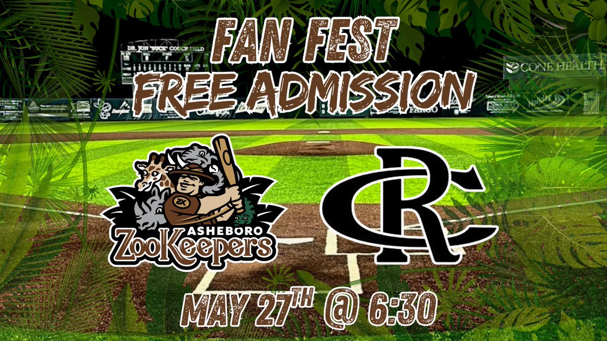 AsheboroCPL's tweet photo. ๐ Fan Fest at the Ballpark!
The Asheboro ZooKeepers and Randolph County Post 45 are teaming up for an exhibition game to host a Fan Fest you won't want to miss!
For more information, head to our website today! (link inย bio)
ย #ZooKeepersBaseball #Post45 #Asheboro #McCraryPark https://t.co/AO7idxLCum