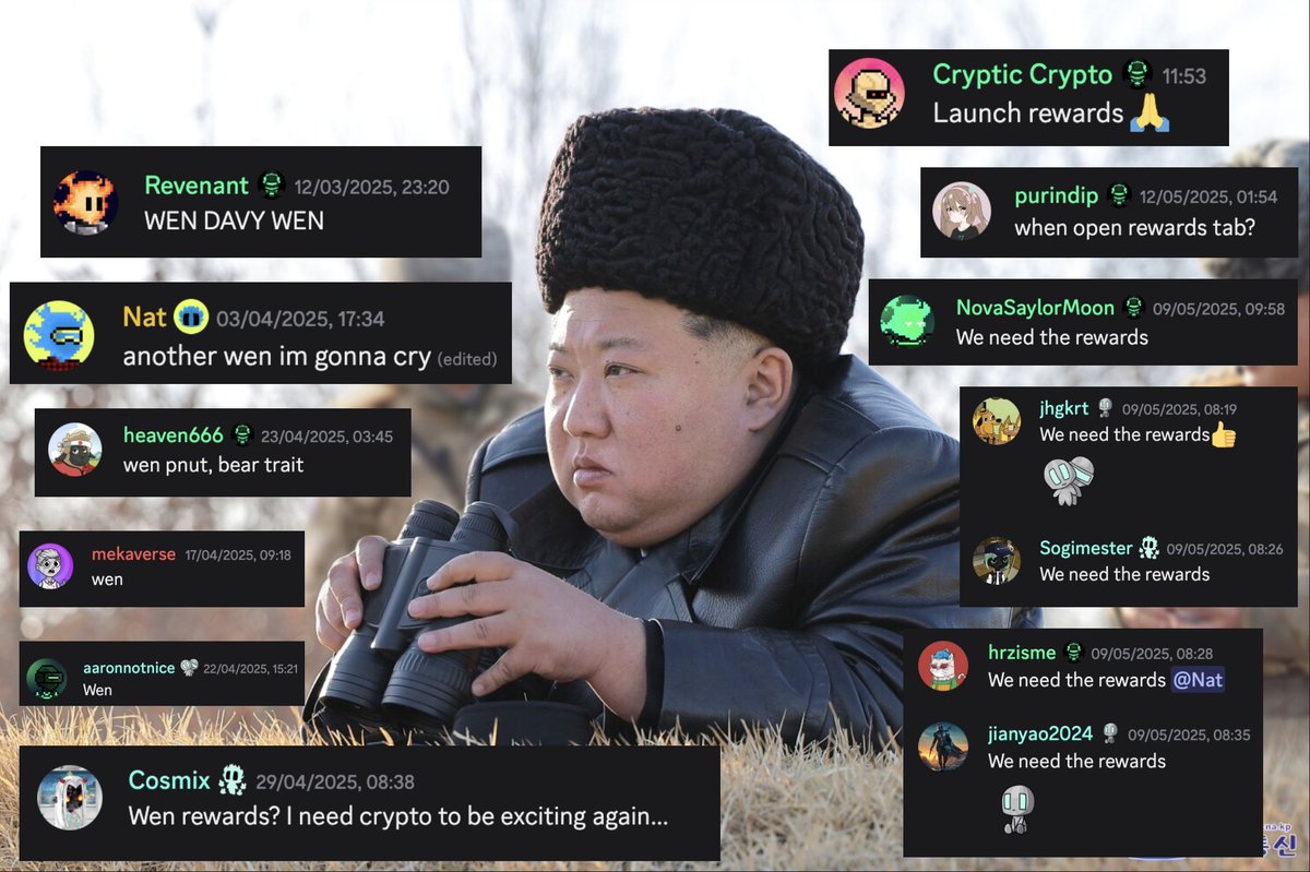 Under the watchful eye of the Supreme Leader, the rewards tab remains under close surveillance.
The voices of the people grow louder — calls for justice, for peanut traits, for excitement.
Rest assured, <a href="/nat__again/">Nat</a> has not been forgotten. His steadfast commitment to the Great