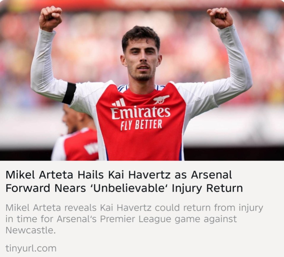 Brighto110's tweet photo. 👀 Kai Havertz's return is inching closer!

Arteta reveals the latest on his comeback 🗣️

https://t.co/sY5PpTAnXe https://t.co/uUjLasbG7I