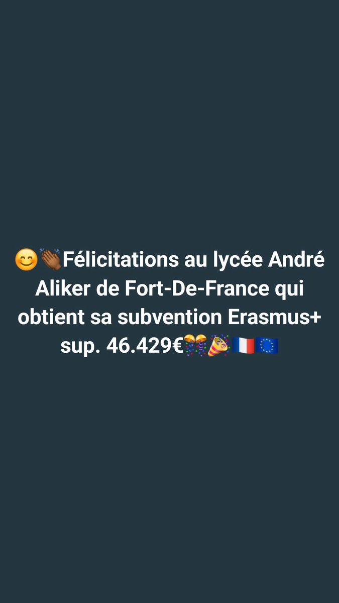 973Perfa's tweet photo. #Erasmus+résultats session 2025 enseignement supérieur #Antilles et #Guyane #Guadeloupe #Martinique https://t.co/Fpg1UmKUES