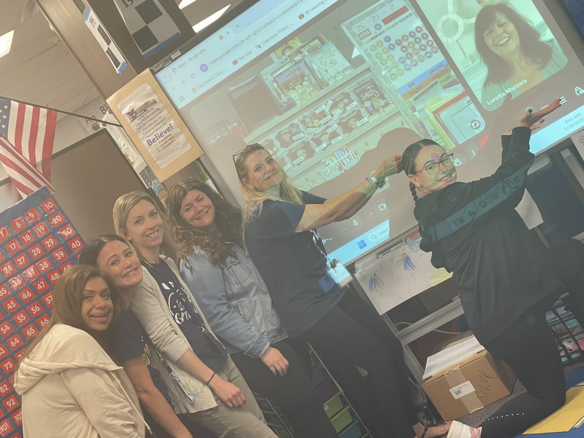 When your teammate is out and just “needs” to be at the PLC meeting because she said she misses everyone, you send them a google meet link. We had some good laughs🤣🤣 #believeinflc #firstgradeteam #laugh