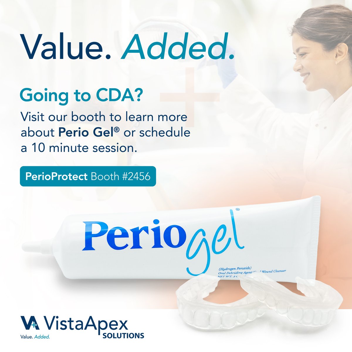 PerioProtect® is changing the game with a comfortable, non-invasive solution that treats gum disease at home, between office visits.

Ready to see how it fits into your hygiene protocol?
📍Stop by Booth #2456 at CDA
🗓️Schedule a free planning session here: providers.perioprotect.com/planning-sessi…