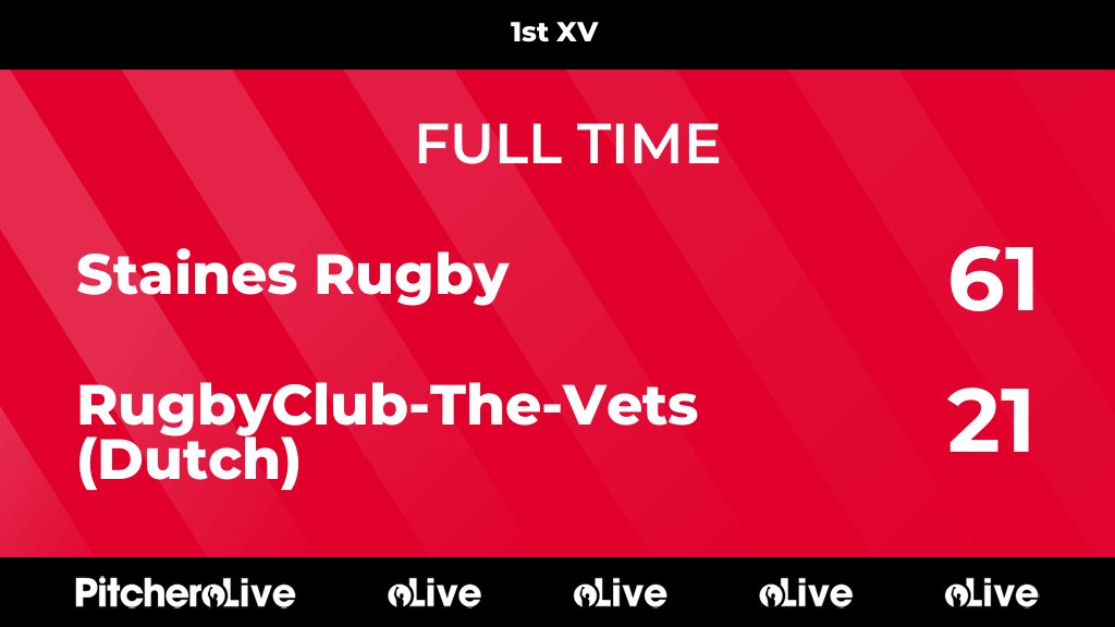 FULL TIME: Staines Rugby 61 - 21 RugbyClub-The-Vets (Dutch)
#STARUG #Pitchero
stainesrugby.uk/teams/201537/m…