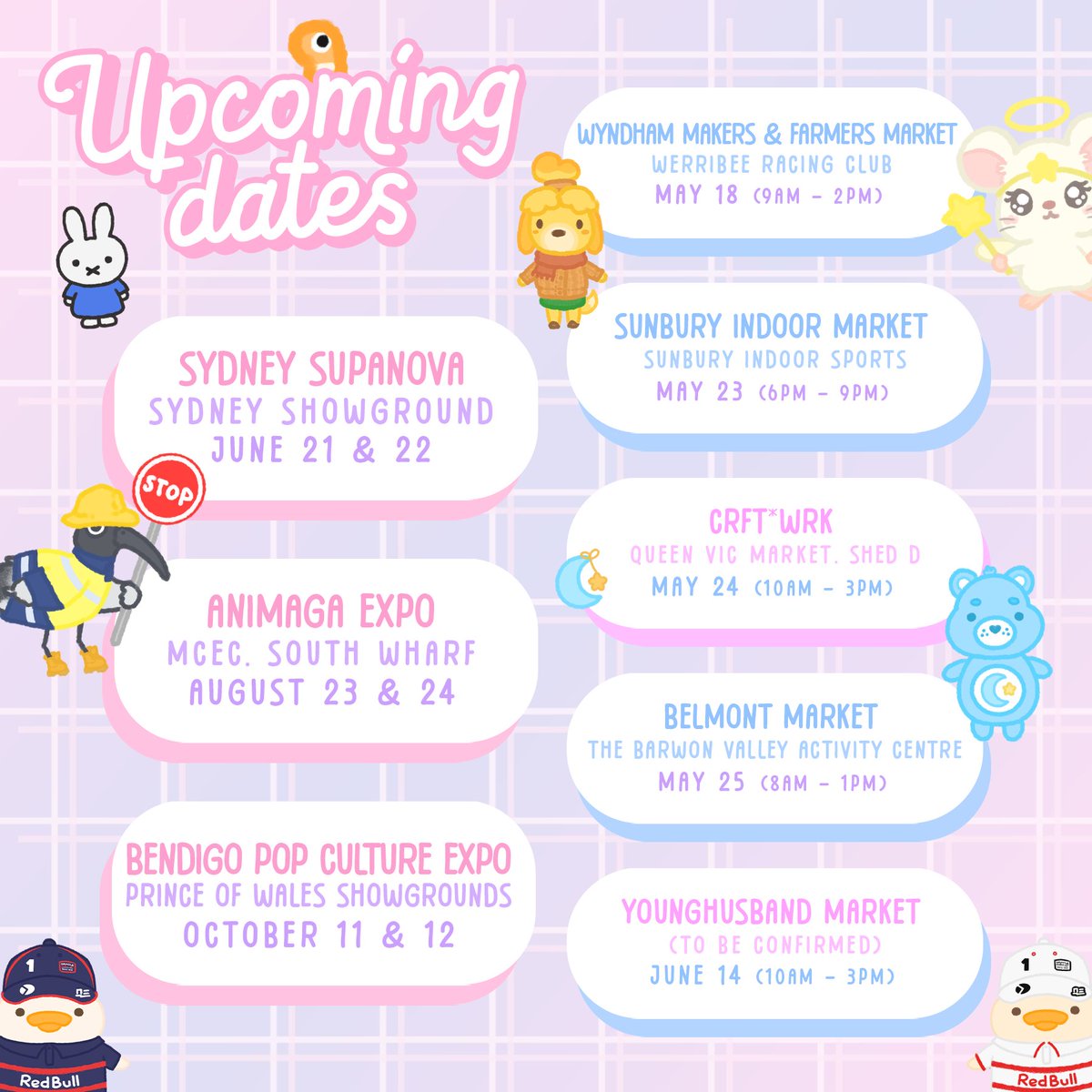 Upcoming events list updated! ☺️