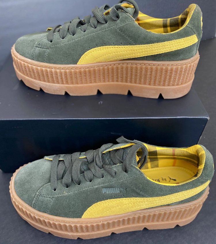RonnieLewis4's tweet photo. #Puma #Fenty #Rihanna #Suede #Cleated #Creeper #Platform %Womens Green Sneakers Sz 8.5 https://t.co/6gyl9MTTgx #eBay via @eBay https://t.co/TrL2WcIXRZ