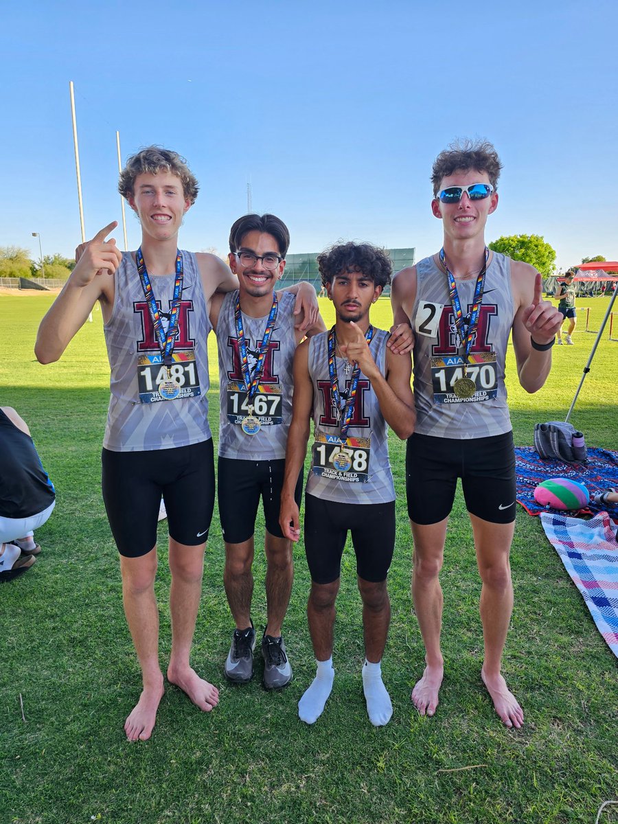 RealIronMike's tweet photo. I had this kids brother on the team 2 years ago, my first season at Hamilton.  When he left, he said ‘make my brother a State Champion.’  Well, last night I accomplished that task.  And a school record 7:49 as well.  Congrats Huskies. https://t.co/Y6mbonSf9B