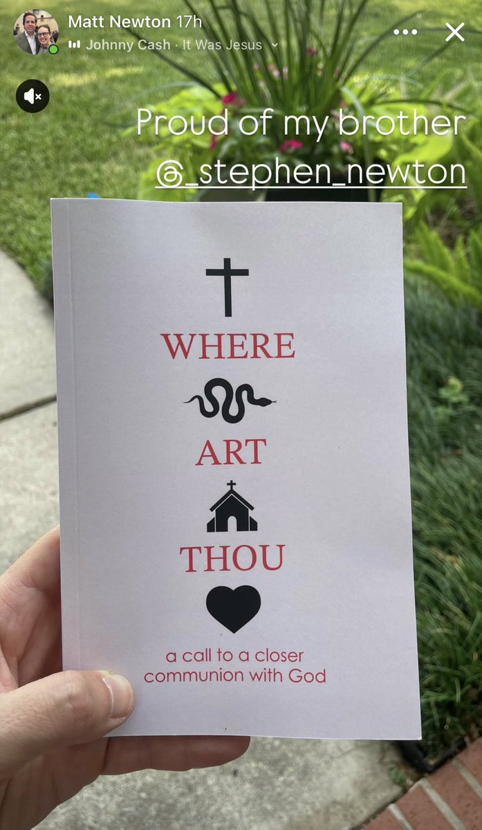 stephen_newton's tweet photo. ๐ค๐ค @rmattnewton
.
.
.
Where Art Thou: A Call to A Closer Communion With God
https://t.co/xhA7yx8AoY
.
.
.
#WhereArtThou #WATbook #SpiritualFormation #ChurchFormation #SpiritualGrowth #ChristianChurchGrowth #ChristianPersonalGrowth https://t.co/DxK1nZlALj