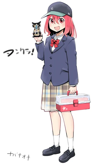 おはようございます#ヨンクラ のタマキちゃんを描きましたまっさらな工具箱にはこれからどんな歴史が刻まれていくのでしょうか#ミニ四駆 #イラスト 