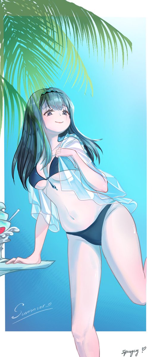 Spyycy's tweet photo. Summertime with Priestess 
#明日方舟 #アークナイツ #Arknight
#Priesstess #ArknightsFanArt https://t.co/kAymaI85fd